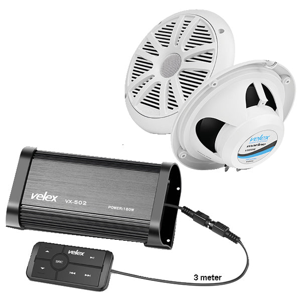 Velex Marine Bluetooth kit med højtaler og betjening-3