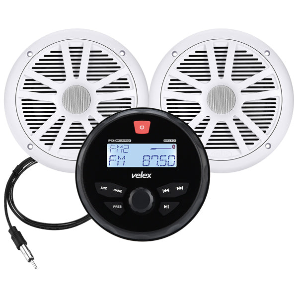 Velex Marine radio sæt DAB+/FM med 2 højttaler 6,5"-1