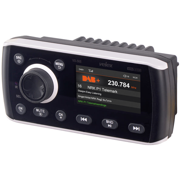 Velex Marine radio DAB+/FM, bluetooth, fjernbetjenning 4x45W-1