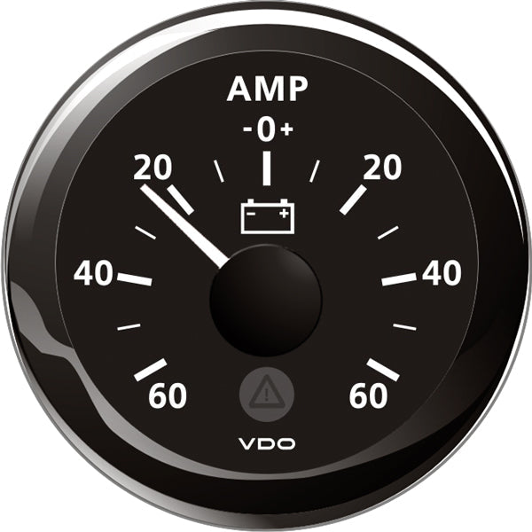 Vdo amp.meter 60a, sort ø52mm-1