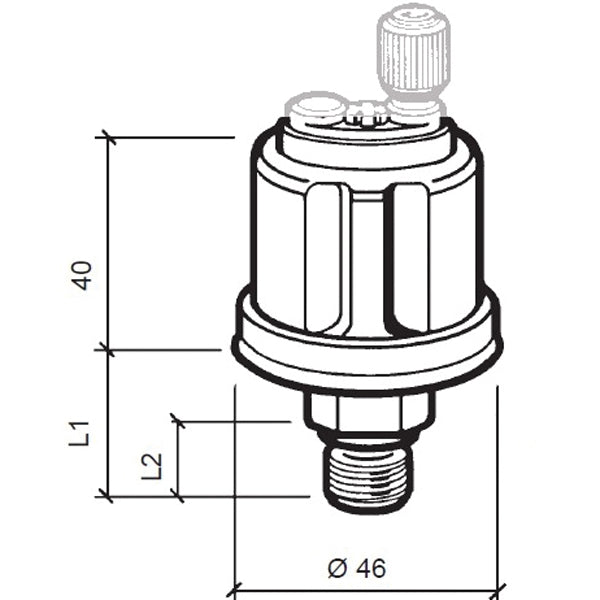 Vdo sensor olie tryk 5 bar, m18x1,5, 6-24v-1