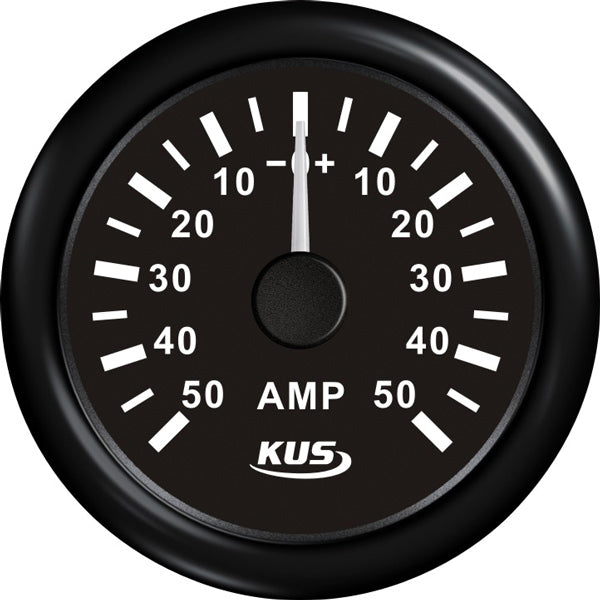 Kus amperemeter sort, med 50Amp shunt 12/24V-1
