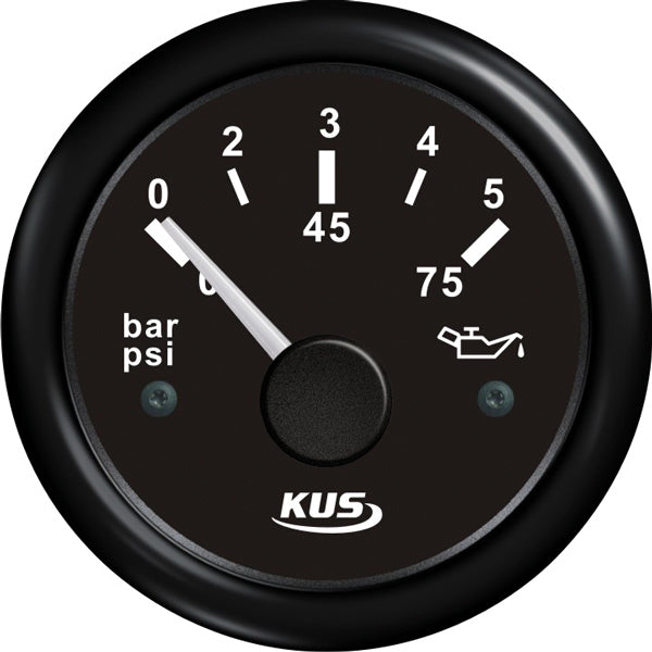 Kus olietryk sort 0-5bar, 10-184 & 240-33ohm, 12/24v-1