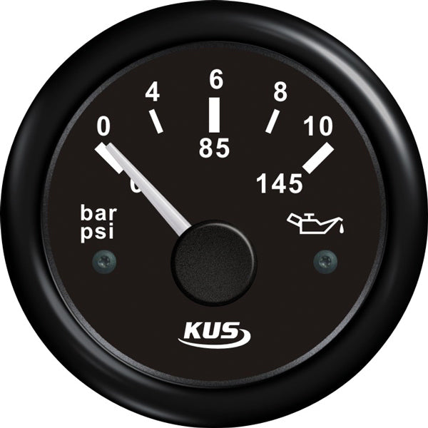 Kus olietryk sort 0-10bar, 10-184 & 240-33ohm, 12/24v-1