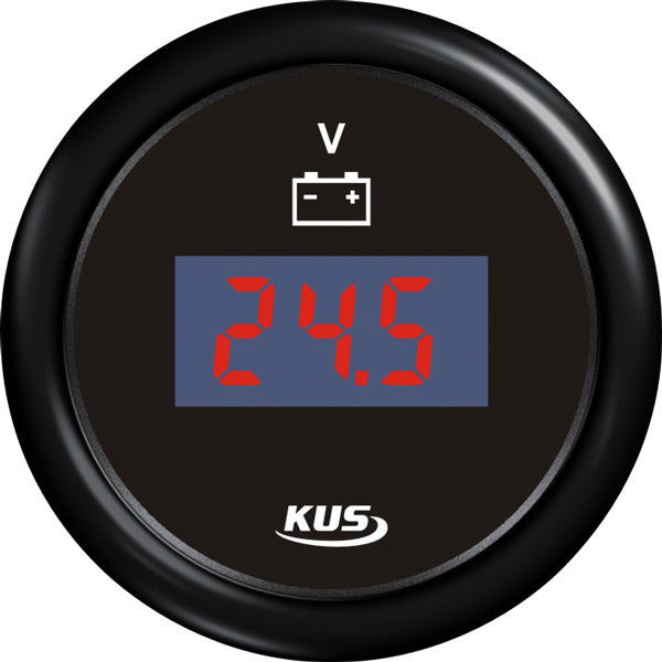 Kus digital voltmeter 9-32v, sort, 12/24v-1