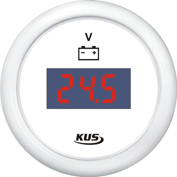 Kus digital voltmeter 9-32v, hvid, 12/24v-1