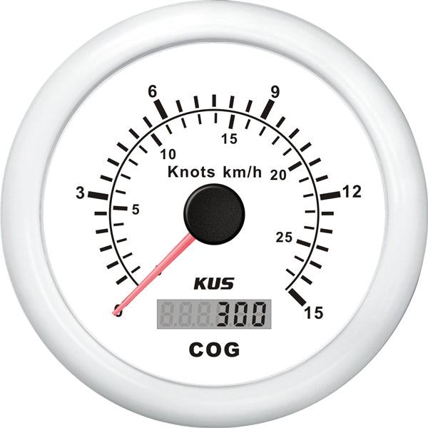 Kus gps speed 0-15knob, hvid 12/24v ø85-1