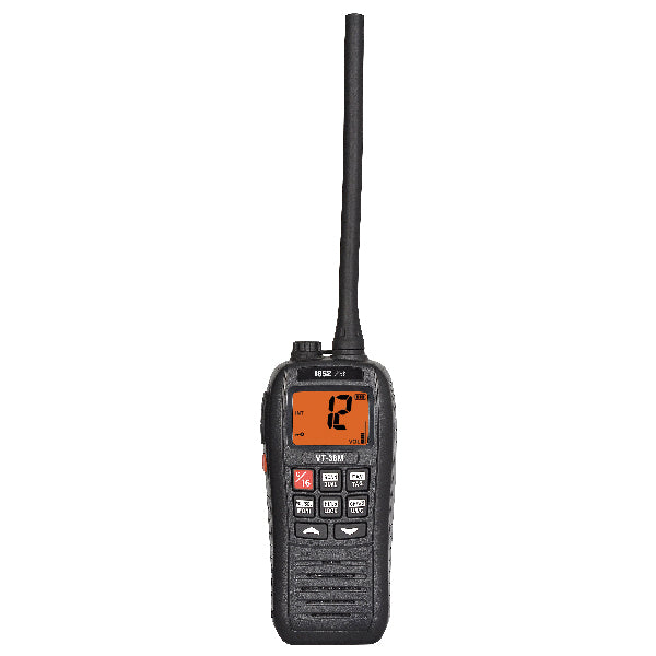 1852 VHF Radio VT38M, flyder, IPX7 vandtæt, 5W-1