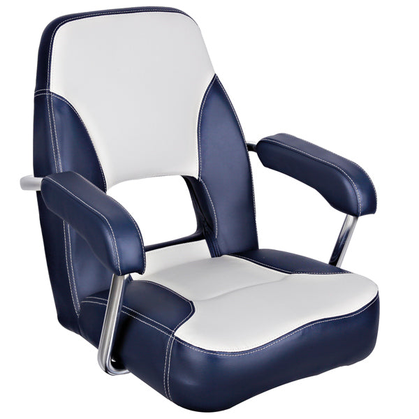 ESM styrestol mini mojo med faste armlæn navy/light grey – Nautisk Portal