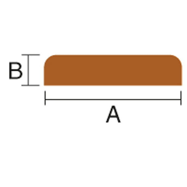 Roca dækliste teak, 2m-1