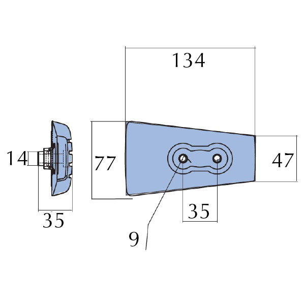 Tecnoseal zinkanode volvo sx/dph/dpr/dpi 3588746-2