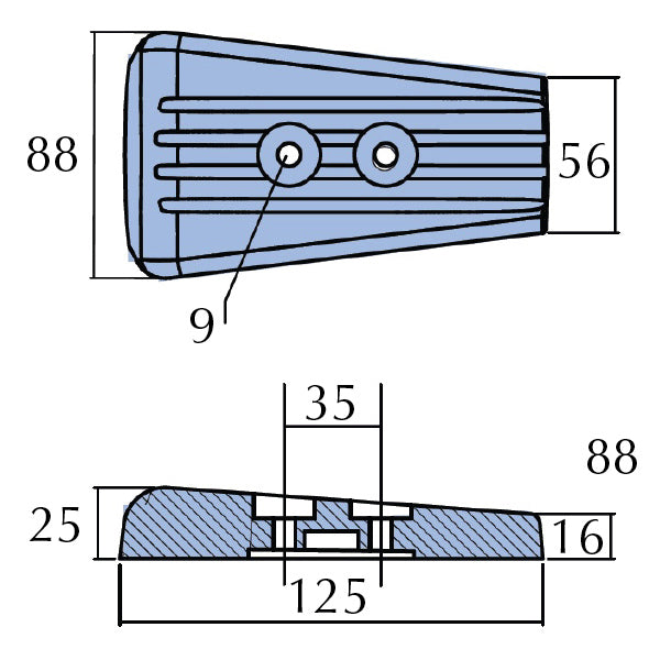 Tecnoseal Zinkanode volvo stern drive sx/dps-3
