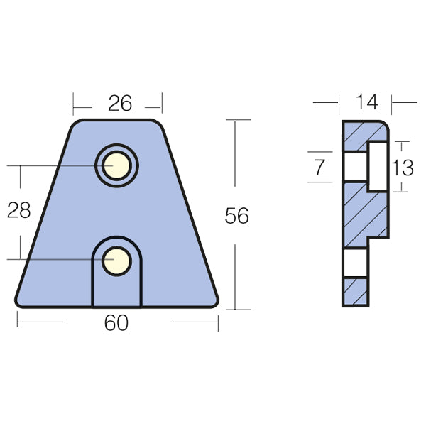 Tecnoseal Zinkanode volvo dpx 60x56mm (876638)-2