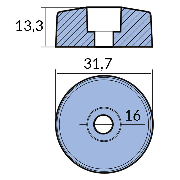 Tecnoseal zink til flex o fold Ø31.70mm sæt-2