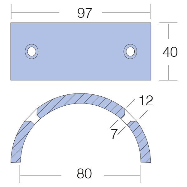 Tecnoseal zink gori ringanode, 2 bl.sd.-2
