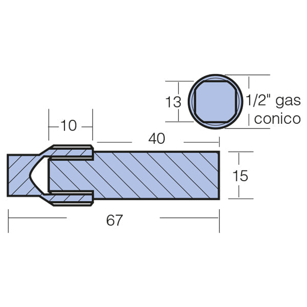 Tecnoseal Volvo motorzink komplet l40xø15 7/16"-2