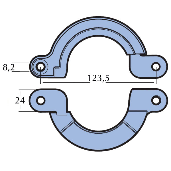 Tecnoseal Yanmar drev-zinkring 2-delt sd20/sd30-2
