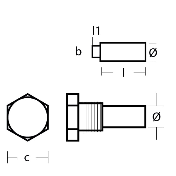 Tecnoseal Lombardini motorzink komplet zink:15x30 møtrik: 18-2