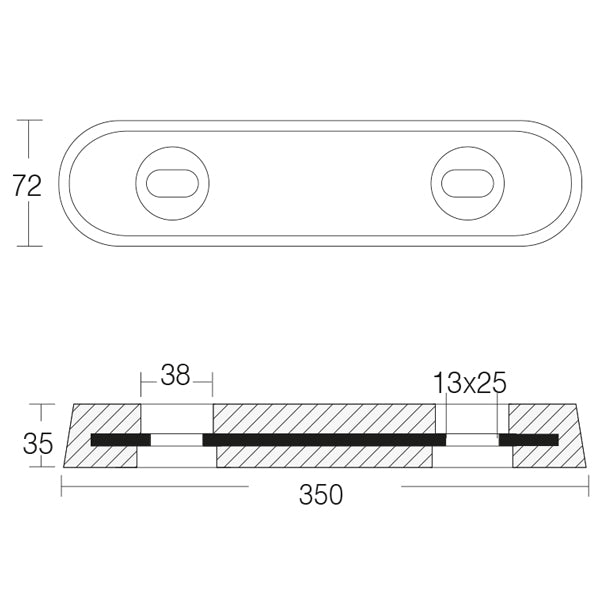 Tecnoseal zink til vetus 35 x 72 x 350mm-2