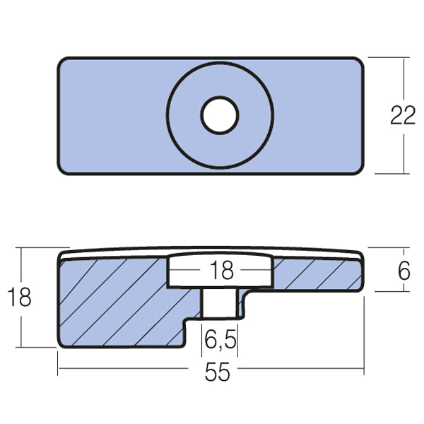 Tecnoseal Zinkanode suzuki/john/evinrude 90 og 115hk-2