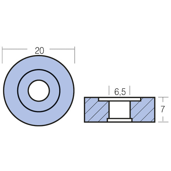 Tecnoseal Zinkanode mercury 4-5hk-2