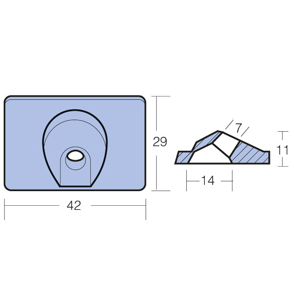 Tecnoseal Zinkanode mercury 6-9.9hk-2