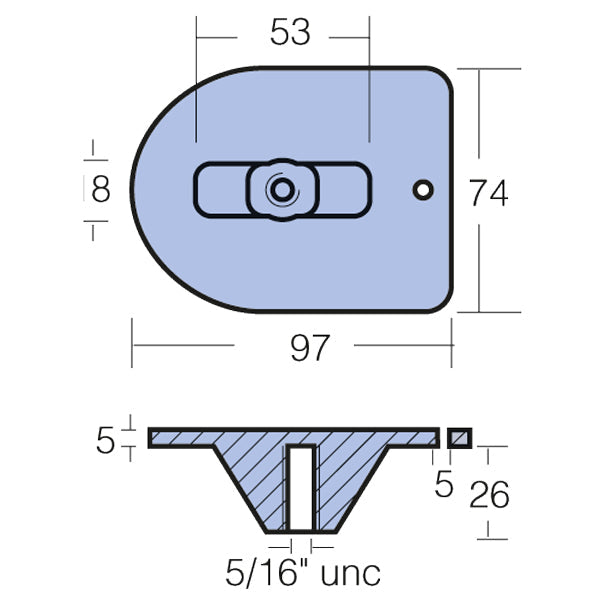 Tecnoseal Zinkanode mercury 20hk-2