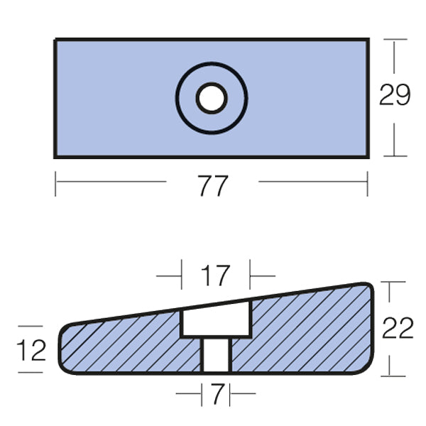 Tecnoseal Zinkanode mercury 50-225hk-2