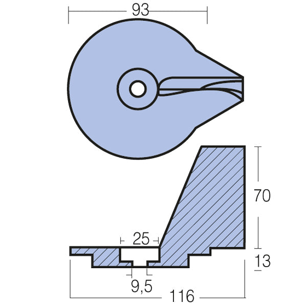 Tecnoseal Zinkanode mercury 25- 50hk-2