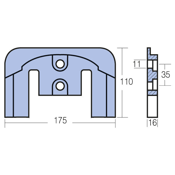 Tecnoseal Zinkanode mercruiser bravo-2