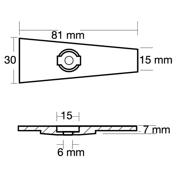 Tecnoseal Zinkanode Yamaha 6-8hk (6G1-45251-02)-2