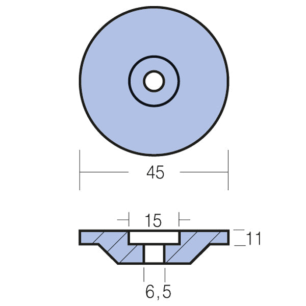 Tecnoseal Zinkanode yamaha  9.9 hk-2