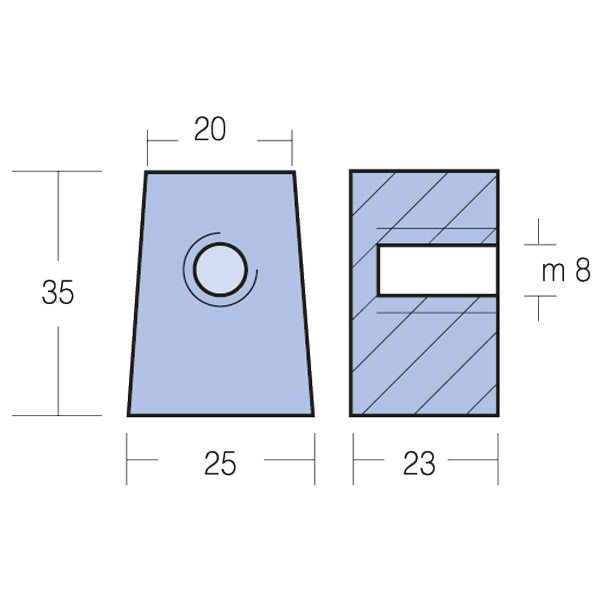Tecnoseal Zinkanode yamaha 40/ 50hk-2