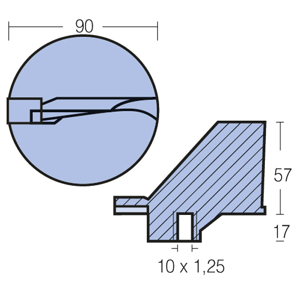 Tecnoseal Zinkanode yamaha 115-200hk-2