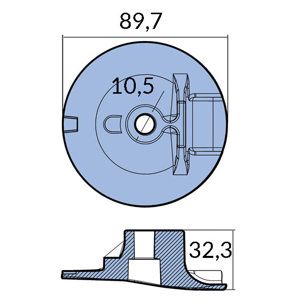 Tecnoseal Aluanode yamaha vf200-250 & f300-350 (6aw-45619-00-2