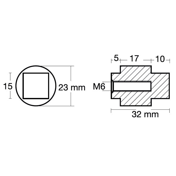 Tecnoseal Zinkanode yamaha motorzink 80-300hk (67F-11325-00)-2