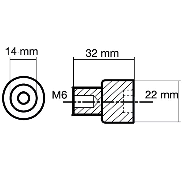 Tecnoseal Zinkanode Yamaha motorzink 75-250hk (68V-11325-02)-2