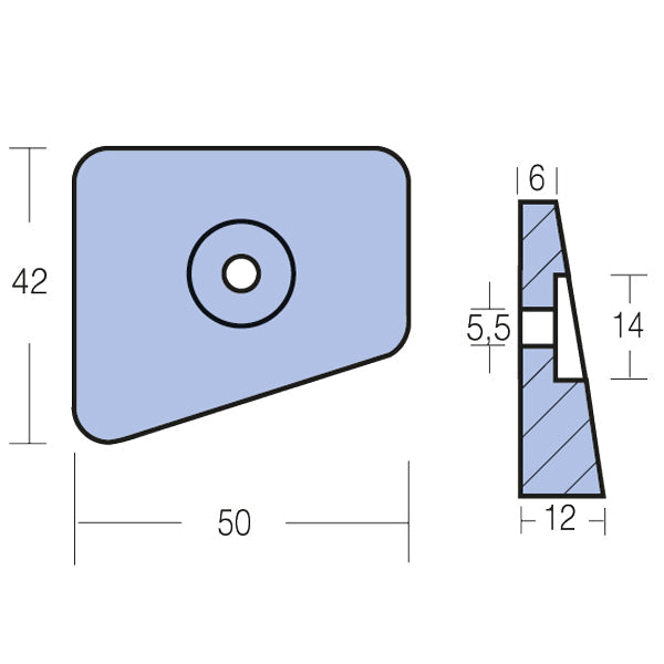 Tecnoseal Zinkanode omc 20 - 25hk-2