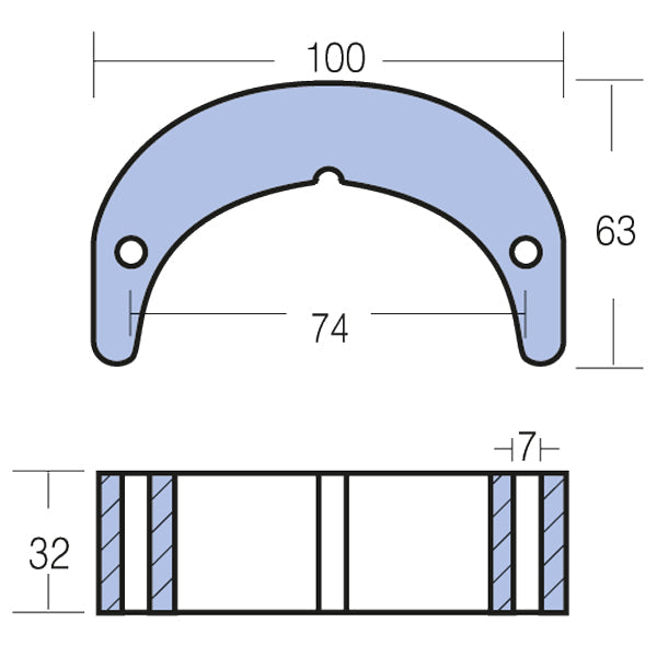 Tecnoseal Zinkanode omc 50 - 75hk-2