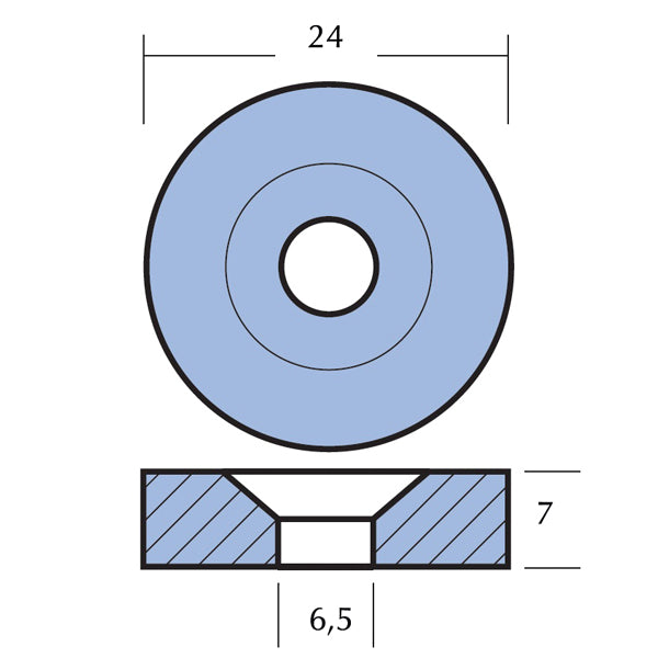 Tecnoseal Zinkanode honda 8-20hk-2