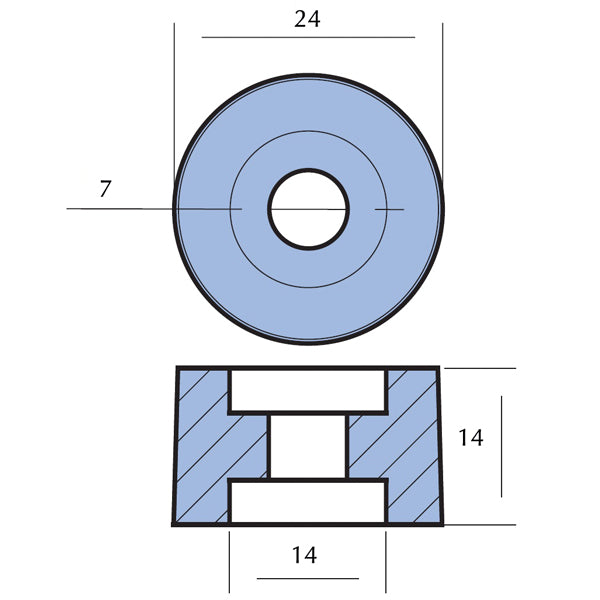 Tecnoseal Zinkanode honda 20-225 hk-2