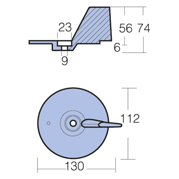 Tecnoseal Zinkanode honda75/90/115/130hk-2