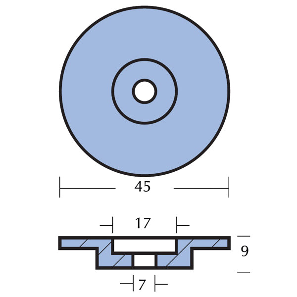 Tecnoseal Zinkanode tohatsu 9,9-140 hk-3