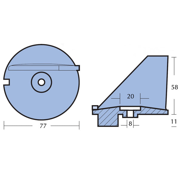 Tecnoseal Zinkanode tohatsu 60-140 hk-3