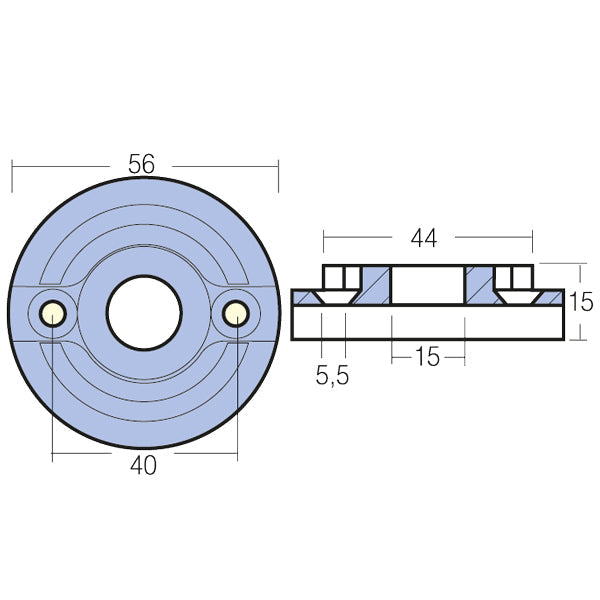 Tecnoseal zinkanode vetus bovpropel serie kgf 75-3
