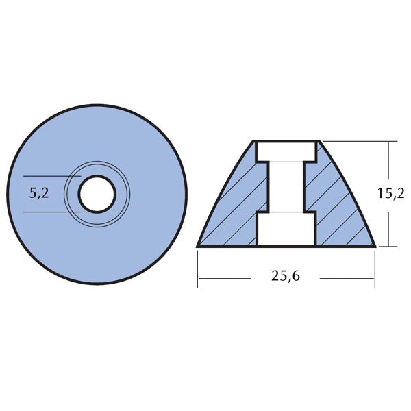 Tecnoseal Alu anode sidepower (31180a) sp30/40, se30/40-2