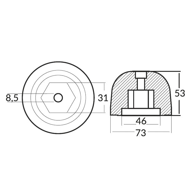 Tecnoseal Zinkanode Sidepower/Sleipner (501180)-3