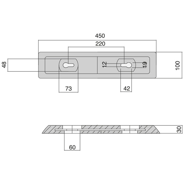 1852 Zink til Sealine 450x100x12mm 7,20kg-2