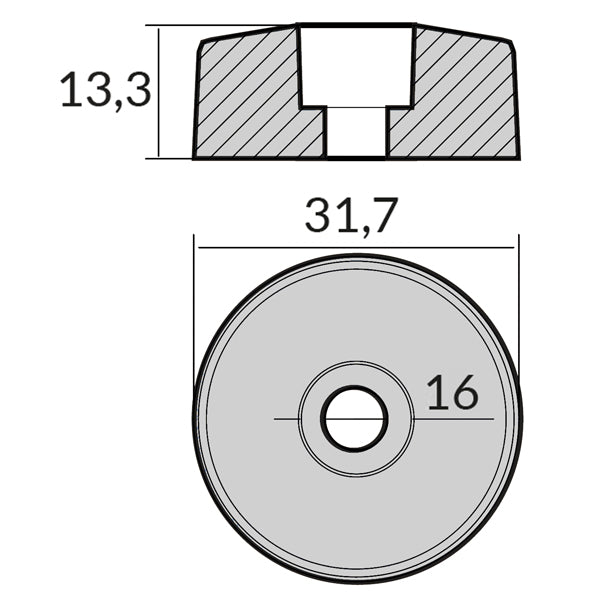 1852 Zink til Flex o fold Ø31.70mm sæt-2