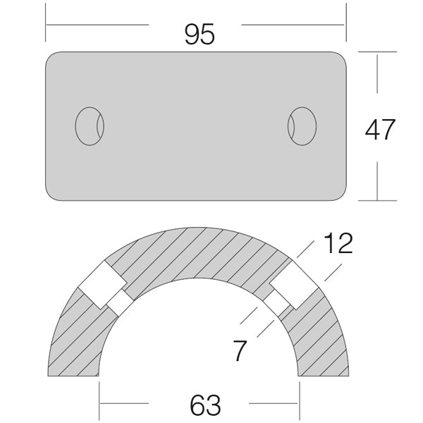 1852 Zink Gori ringanode, 3 bl. 22"-26" Ø63mm-2